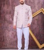 Pink imported plain fabric jodhpuri for men