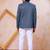 Grey imported plain fabric jodhpuri for men