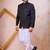 Black imported plain fabric jodhpuri for men