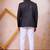Black imported plain fabric jodhpuri for men