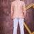 Pink imported plain fabric jodhpuri for men