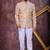 Beige imported plain fabric jodhpuri for men