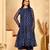 Women's neel leheriya chiffon anarkali set with dupatta