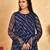 Women's neel leheriya chiffon anarkali set with dupatta