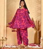 Women's gulab floral farshi salwar set with dupatta