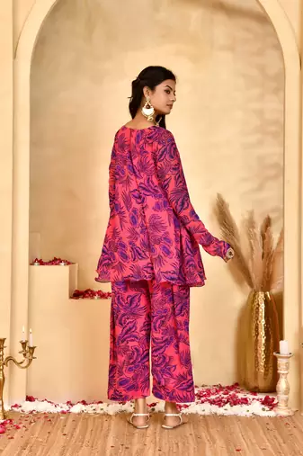 Women's gulab floral farshi salwar set with dupatta