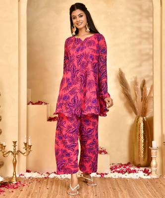 Women's gulab floral farshi salwar set with dupatta 4