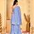 Women's neel blue floral sharara set with dupatta