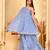 Women's neel blue floral sharara set with dupatta