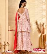 Women's gulnaar bandhani sharara set with dupatta