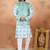 Green jacquard 3 peice  kurta jacket set for men