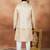 Gold jacquard 3 peice  kurta jacket set for men