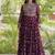 Bandhani print faux georgette gown with kutchi patchwork | 12 meter flair | m-xxl