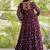 Bandhani print faux georgette gown with kutchi patchwork | 12 meter flair | m-xxl