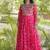 Bandhani print faux georgette gown with kutchi patchwork | 12 meter flair | m-xxl