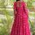 Bandhani print faux georgette gown with kutchi patchwork | 12 meter flair | m-xxl