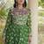 Bandhani print faux georgette gown with kutchi patchwork | 12 meter flair | m-xxl
