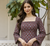 Women's rayon handprinted designer casual wear ethnic Floral Brown short kurti