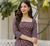 Women's rayon handprinted designer casual wear ethnic Floral Brown short kurti