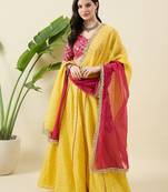 Woven Design Thread Work Ready to Wear Lehenga & Blouse With Dupatta