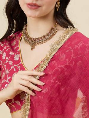 Woven Design Thread Work Ready to Wear Lehenga & Blouse With Dupatta 3
