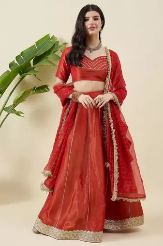 Gotta Patti Ready to Wear Lehenga & Blouse With Dupatta