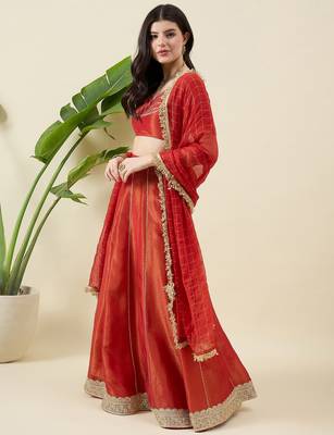 Gotta Patti Ready to Wear Lehenga & Blouse With Dupatta 5