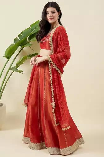 Gotta Patti Ready to Wear Lehenga & Blouse With Dupatta