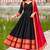 Black Anarkali Suit with Red Dupatta | Embroidered Ethnic Party Wear Dress