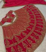 Red Bridal Lehenga Choli With Dupatta
