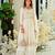 White chinon readymade suit with embroidery & sequence work
