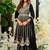 Black chinon readymade suit with embroidery & sequence work
