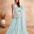 Light-blue faux georgette sequins sharara set