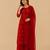 Dark-red faux georgette embroidered palazzo set