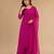 Pink faux georgette embroidered palazzo set