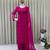 Pink faux georgette embroidered palazzo set