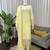 Light-yellow georgette thread embroidery kurta set