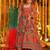 Multicolor cotton embroidered flared gown set