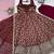 Maroon chanderi silk thread embroidery anarkali set