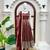 Maroon chanderi silk thread embroidery anarkali set