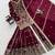 Maroon faux georgette thread embroidery palazzo set