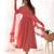 Light-pink organza embroidered anarkali set