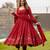 Red georgette embroidered anarkali set