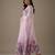 Light-lavender pure organza printed anarkali set