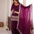 Wine silk blend embroidered salwar kameez