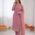 Light-pink georgette thread embroidery kurta set