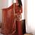 Dark-orange silk blend embroidered palazzo set