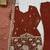 Dark-orange silk blend embroidered palazzo set