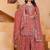 Light-orange georgette embroidered sharara set