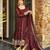 Dark-brown silk embroidered palazzo set